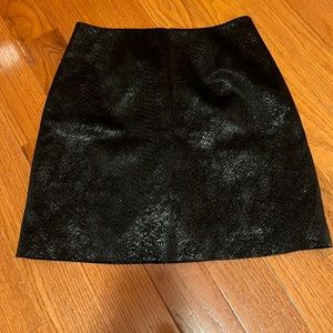 Faux Leather Print Mini Skirt